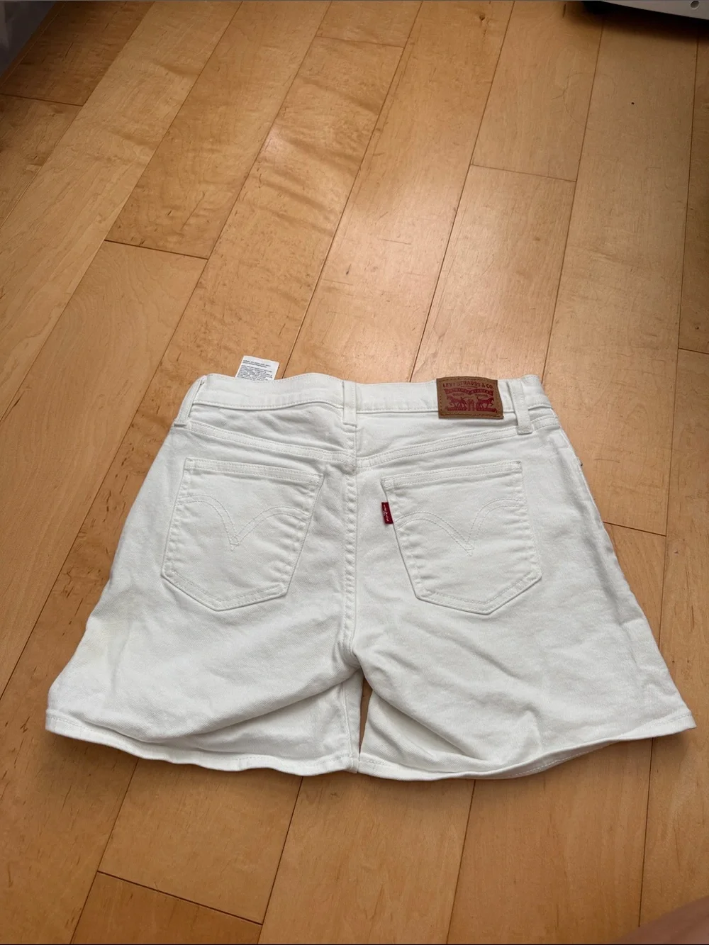 White Levi’s Denim Shorts